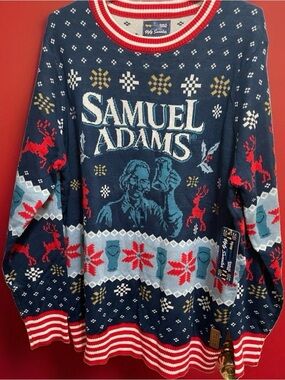 Tipsy Elves Samuel Adams Ugly Christmas Sweater Men's Size XXL NEW!